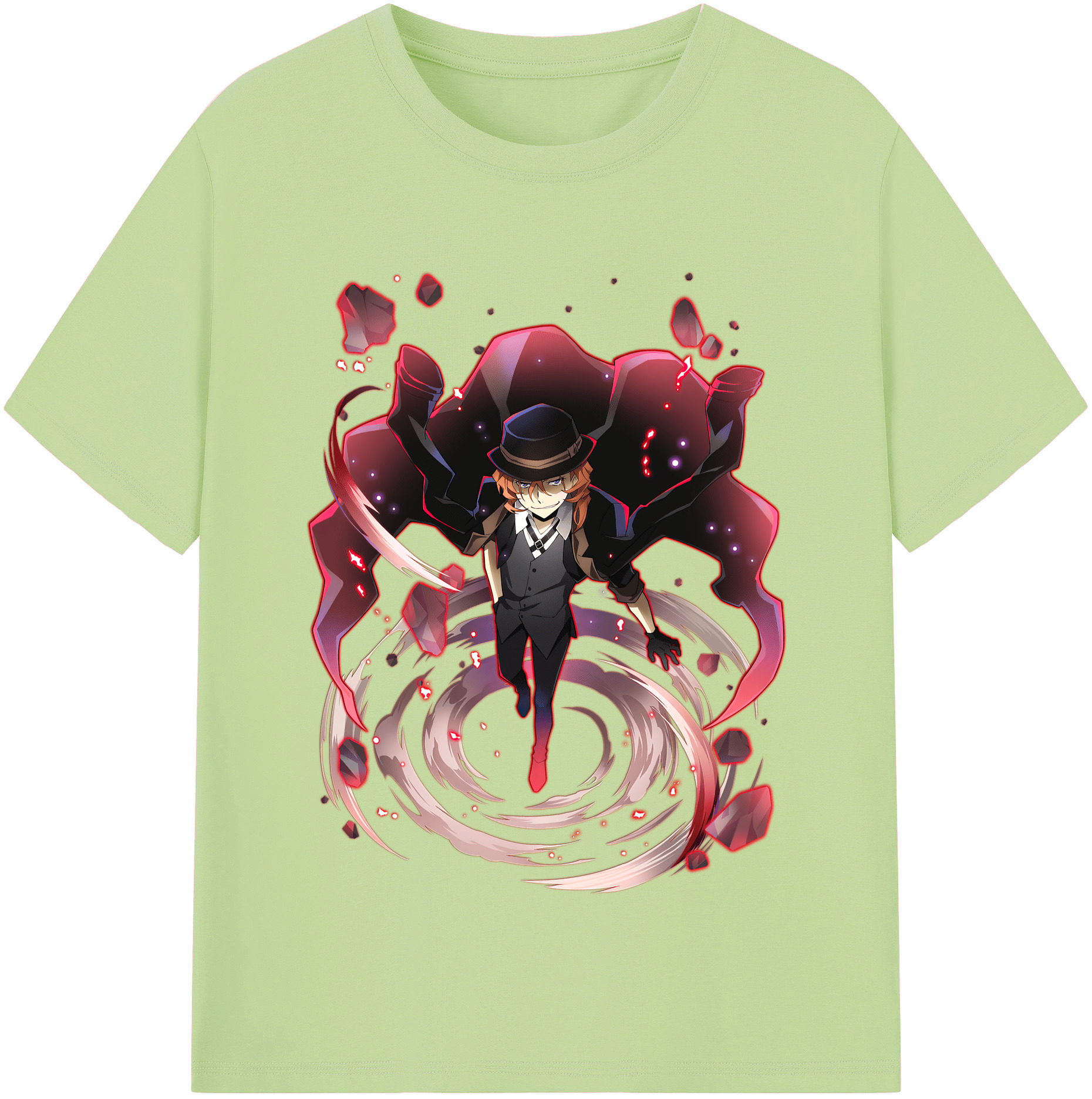 （画像用） 文豪ストレイドッグス Bungo Stray Dogs 綿100％半袖Tシャツ（フロントプリント）